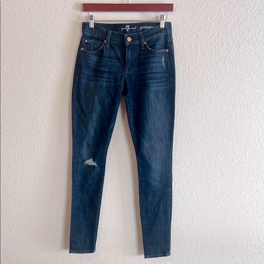 7FAM Skinny Gwenevere Women's Blue Jeans